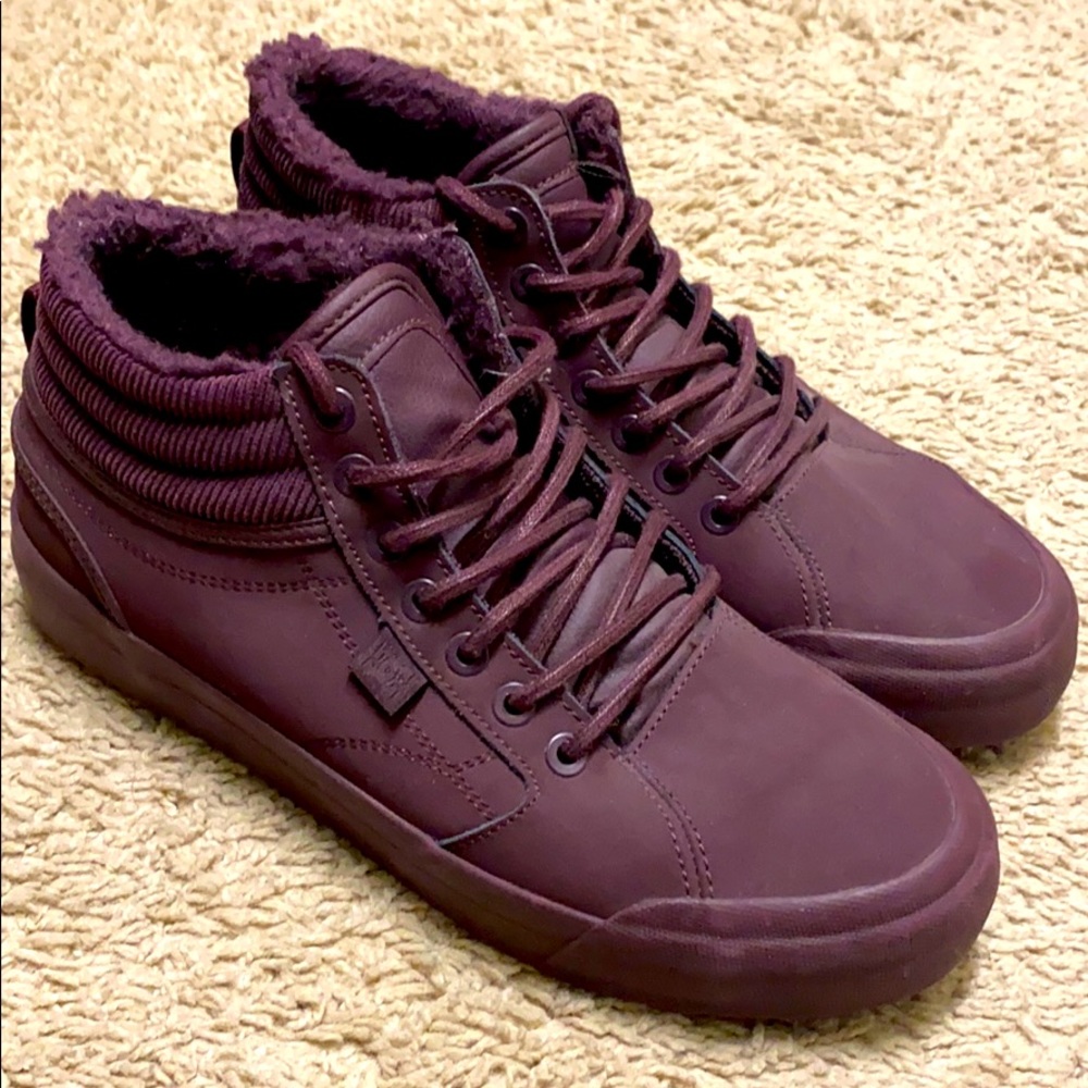 Maroon DC Skateboard Shoe